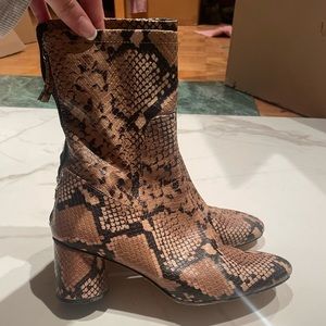 zara animal print booties